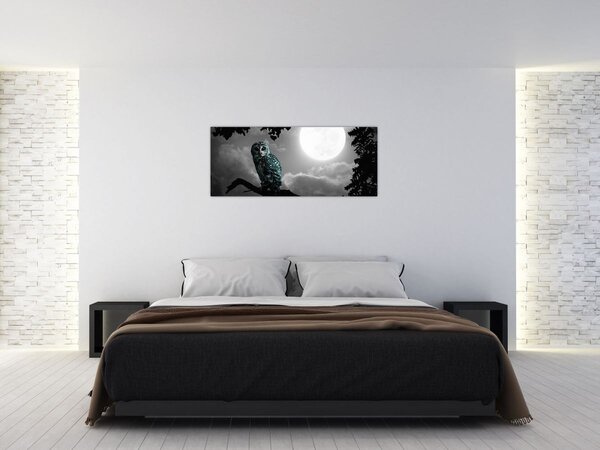Slika - Noćna ptica, plava (120x50 cm)