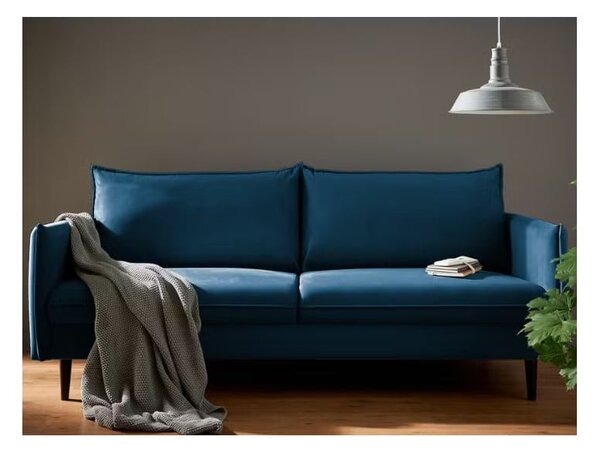 Tamno plava baršunasta sofa 203 cm Juli – Ropez