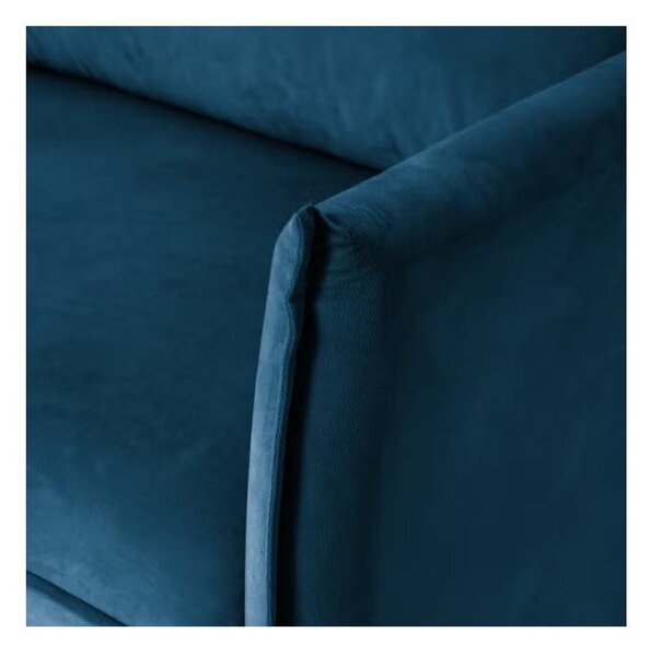 Tamno plava baršunasta sofa 203 cm Juli – Ropez
