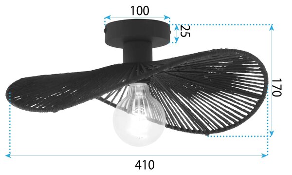 Lampa Viseća APP1832-1C BLACK