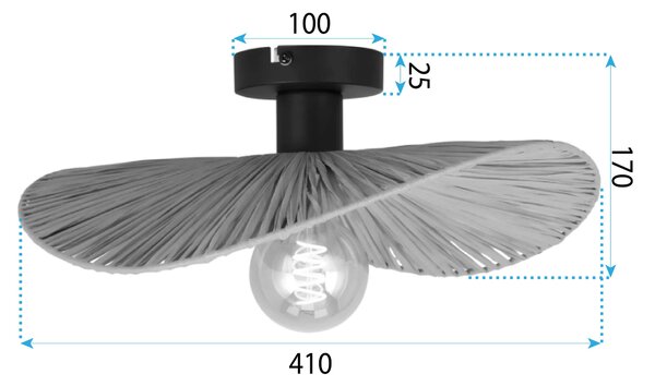Lampa Viseća APP1827-1CP NATURE BLACK