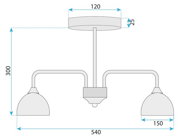 Lampa Viseća G084-3C BLACK GREY