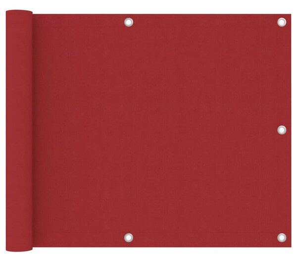 VidaXL Balkonski zastor crveni 75 x 500 cm od tkanine Oxford
