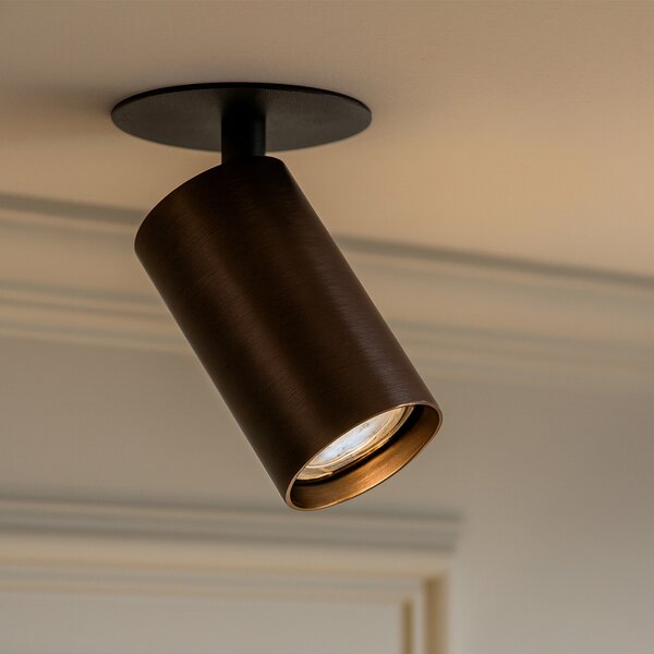 Moderno ugradno svjetlo tamno brončano GU10 50 mm - Chels