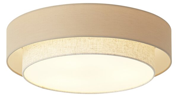 Moderna stropna svjetiljka bež 50 cm 3-svjetla - Drum Duo