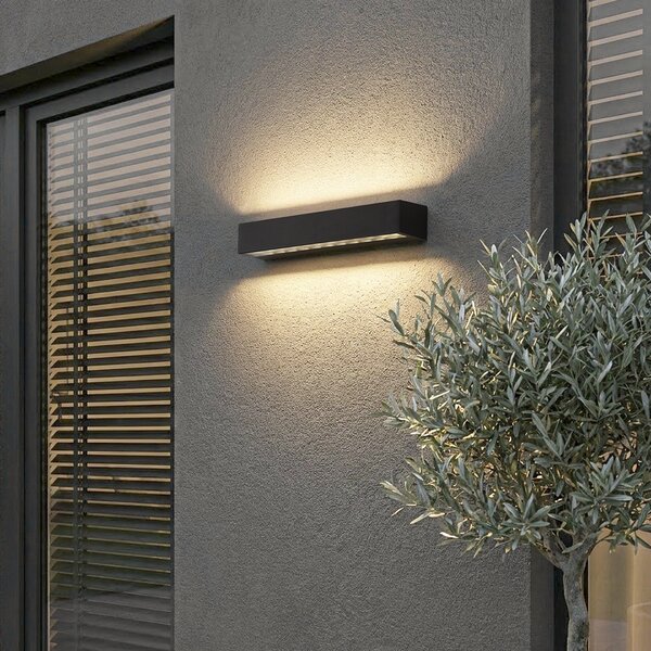 Industrijska vanjska zidna svjetiljka crna 38 cm uklj. LED IP65 - Hannah