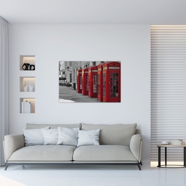 Slika - Telefonske govornice u Londonu (90x60 cm)