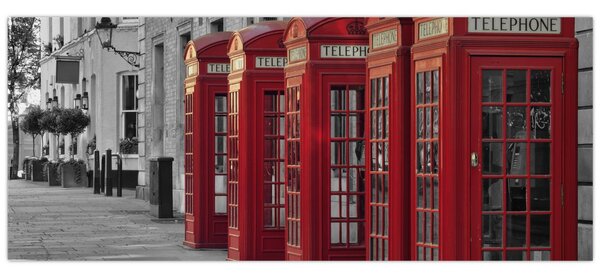 Slika - Telefonske govornice u Londonu (120x50 cm)