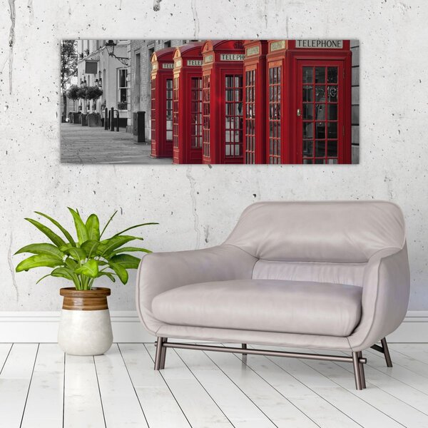 Slika - Telefonske govornice u Londonu (120x50 cm)