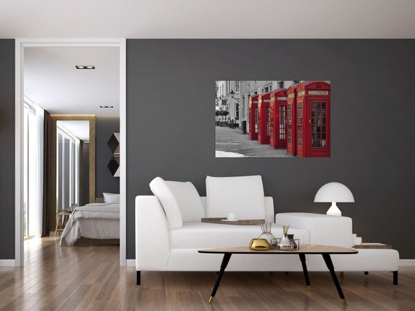Slika - Telefonske govornice u Londonu (90x60 cm)