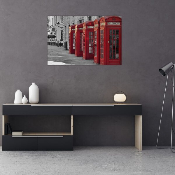 Slika - Telefonske govornice u Londonu (90x60 cm)