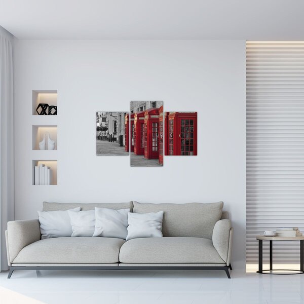 Slika - Telefonske govornice u Londonu (90x60 cm)