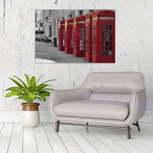 Slika - Telefonske govornice u Londonu (90x60 cm)