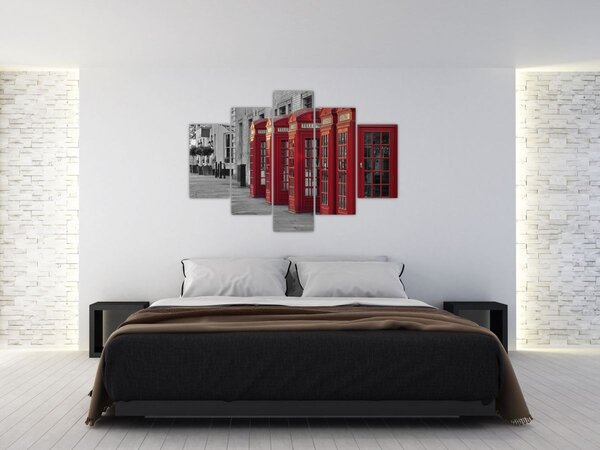 Slika - Telefonske govornice u Londonu (150x105 cm)