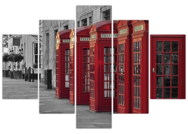 Slika - Telefonske govornice u Londonu (150x105 cm)