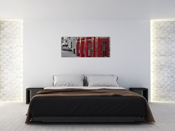 Slika - Telefonske govornice u Londonu (120x50 cm)