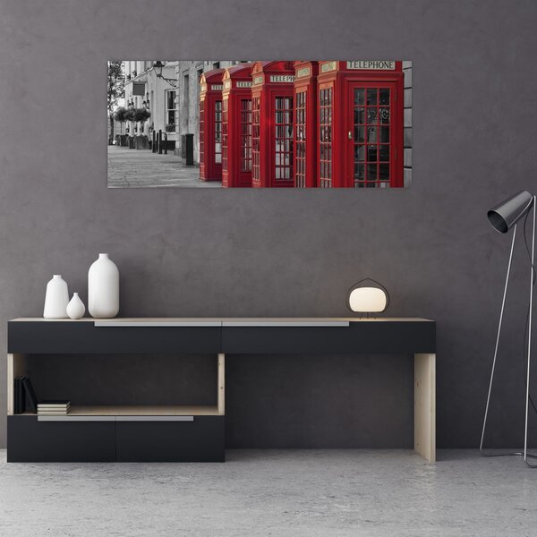 Slika - Telefonske govornice u Londonu (120x50 cm)