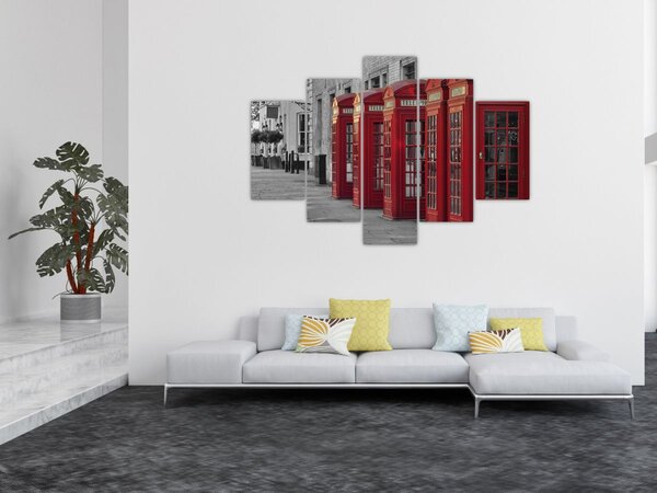 Slika - Telefonske govornice u Londonu (150x105 cm)