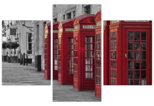 Slika - Telefonske govornice u Londonu (90x60 cm)