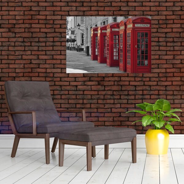 Slika - Telefonske govornice u Londonu (90x60 cm)