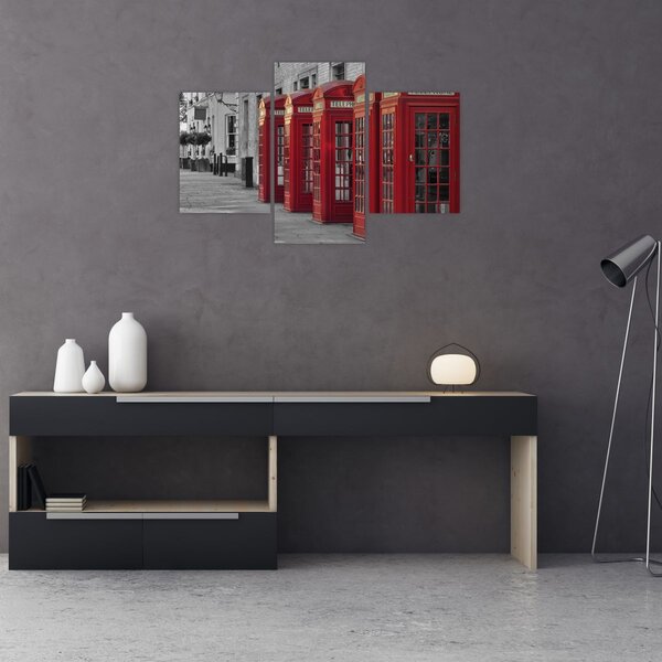 Slika - Telefonske govornice u Londonu (90x60 cm)