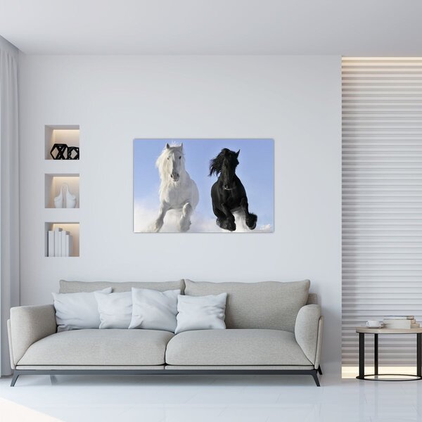 Slika - Konji zimi (90x60 cm)
