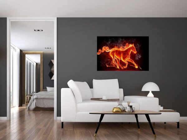 Slika - Konj u plamenu (90x60 cm)