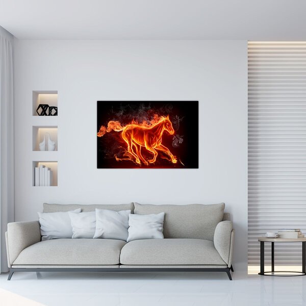 Slika - Konj u plamenu (90x60 cm)