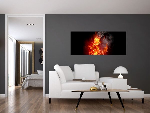 Slika - Ruže u vatri (120x50 cm)