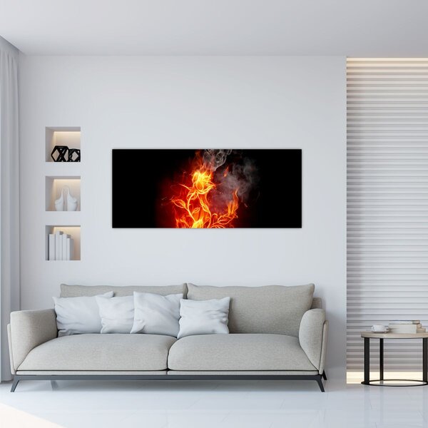 Slika - Ruže u vatri (120x50 cm)