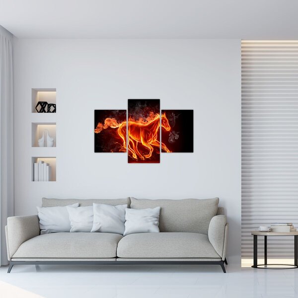 Slika - Konj u plamenu (90x60 cm)