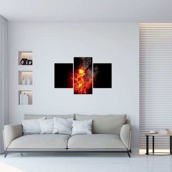 Slika - Ruže u vatri (90x60 cm)