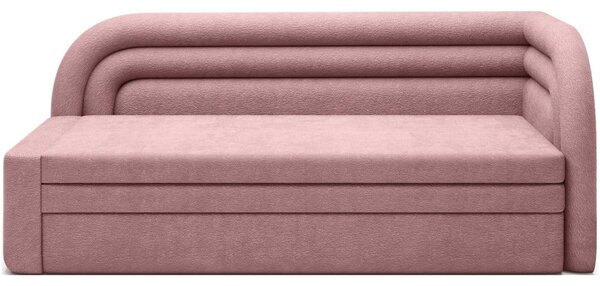 Ružičasta sklopiva/s prostorom za odlaganje sofa od šenila s desnim kutom 223 cm Fabillo – ELTAP