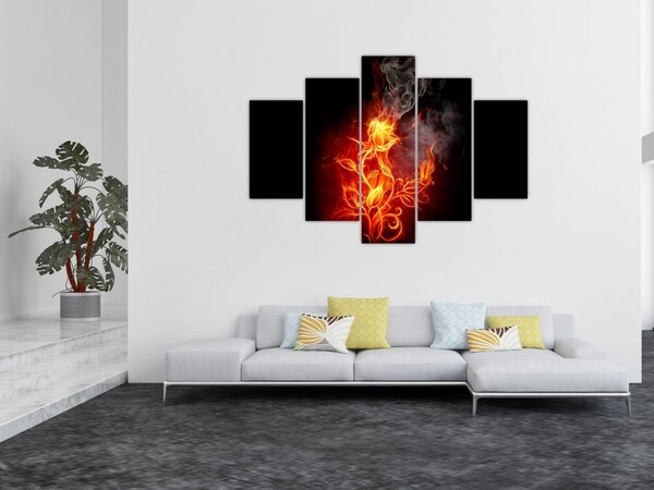 Slika - Ruže u vatri (150x105 cm)