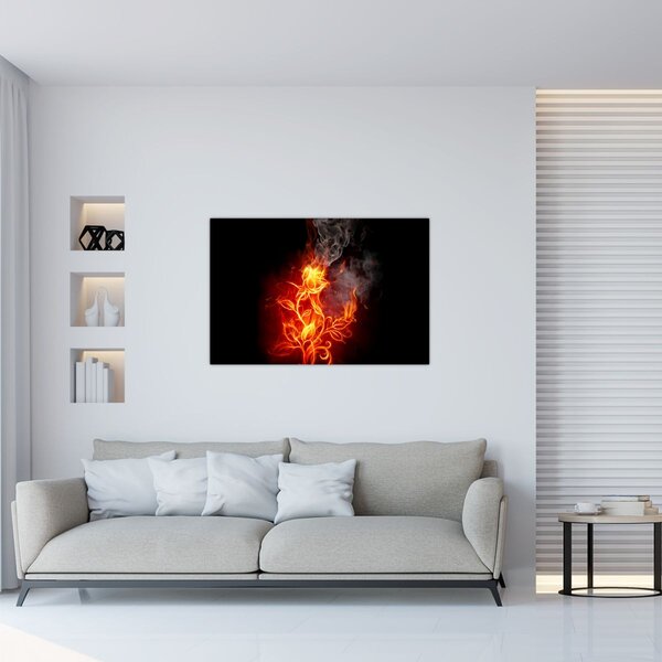 Slika - Ruže u vatri (90x60 cm)