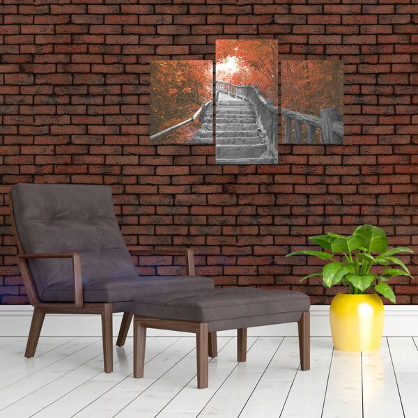 Slika - Stepenice u prirodi, narančaste (90x60 cm)