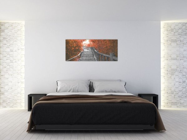 Slika - Stepenice u prirodi, narančaste (120x50 cm)