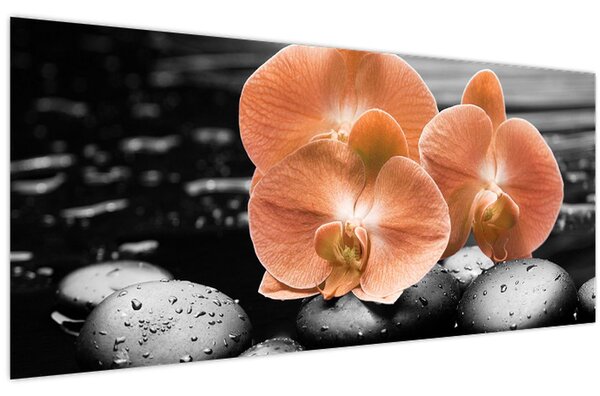 Slika - Narančaste orhideje (120x50 cm)