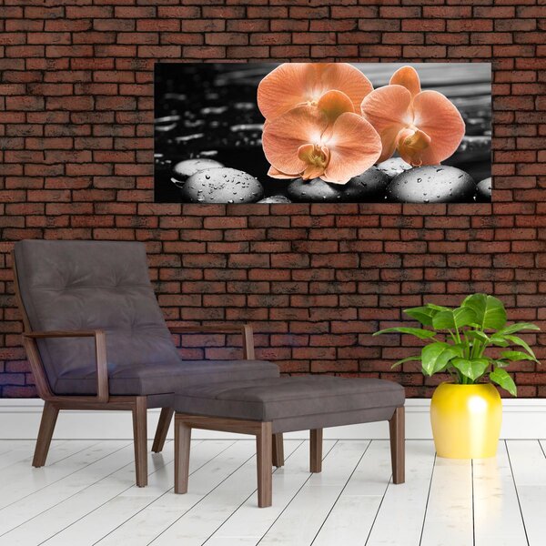 Slika - Narančaste orhideje (120x50 cm)