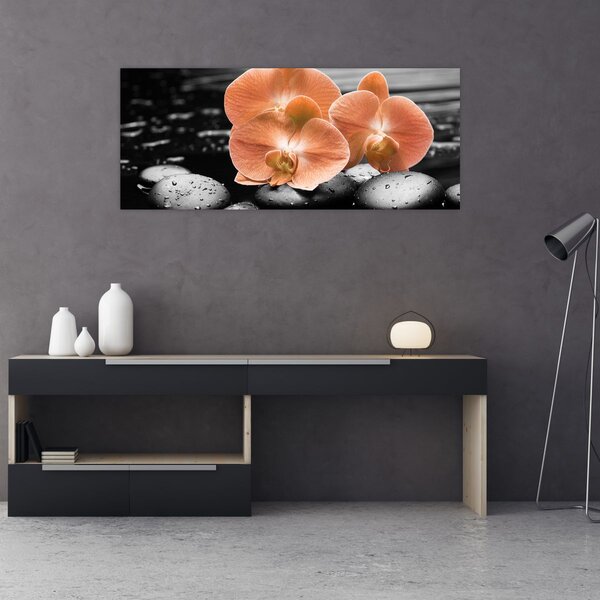 Slika - Narančaste orhideje (120x50 cm)