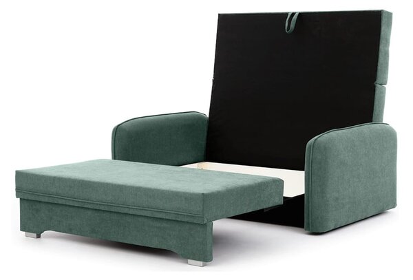 Zelena sklopiva/s prostorom za odlaganje sofa od šenila 155 cm Laine – ELTAP