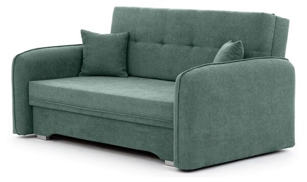 Zelena sklopiva/s prostorom za odlaganje sofa od šenila 155 cm Laine – ELTAP