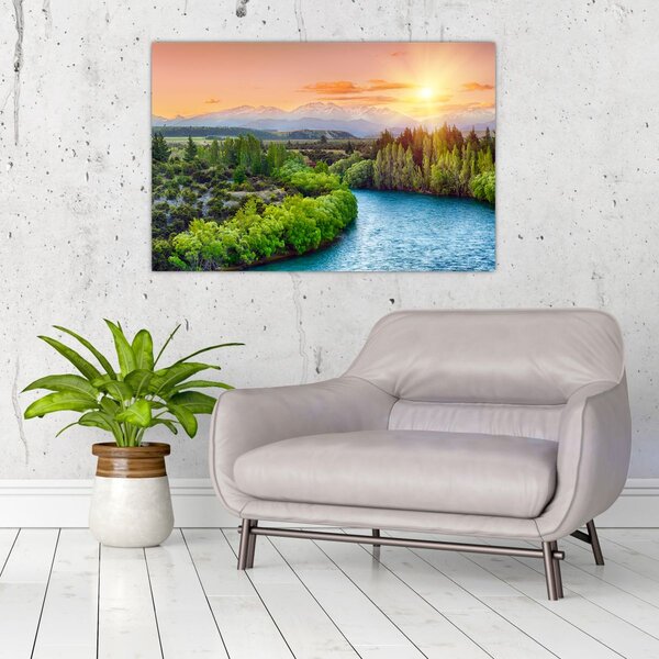 Slika - Šumski planinski krajolik (90x60 cm)