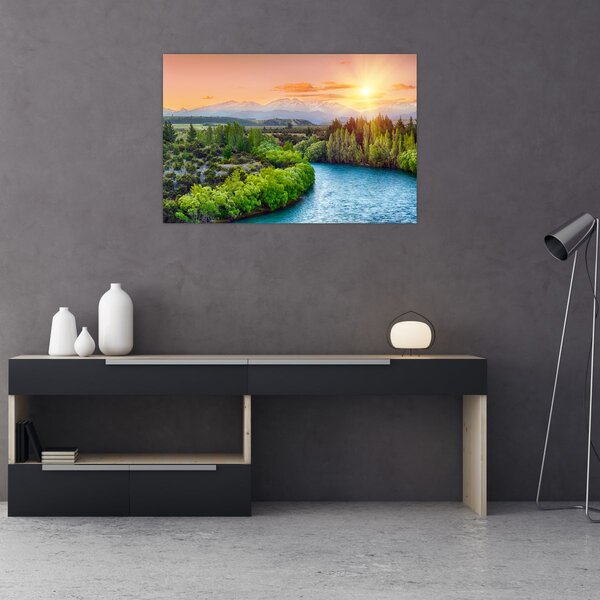 Slika - Šumski planinski krajolik (90x60 cm)