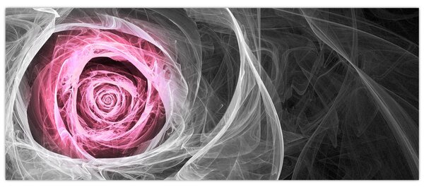 Slika - Apstraktna ruža, fuksija (120x50 cm)