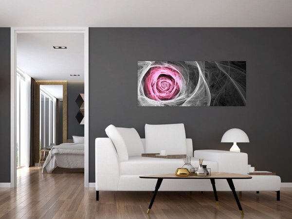 Slika - Apstraktna ruža, fuksija (120x50 cm)