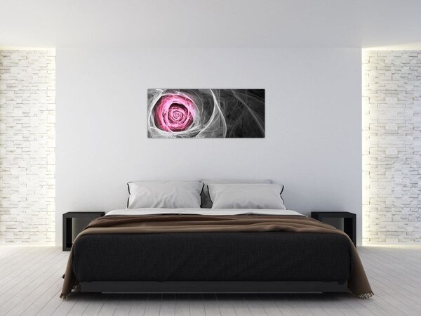 Slika - Apstraktna ruža, fuksija (120x50 cm)