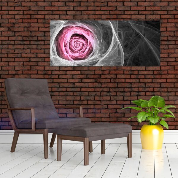Slika - Apstraktna ruža, fuksija (120x50 cm)