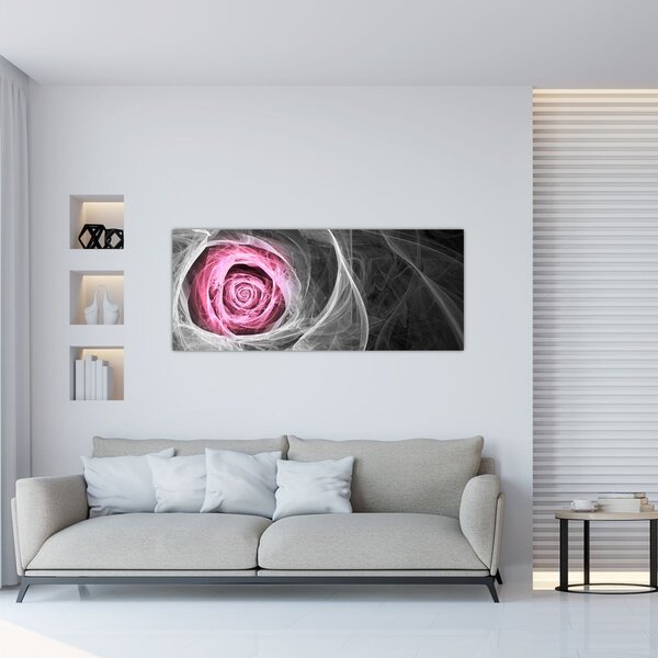 Slika - Apstraktna ruža, fuksija (120x50 cm)