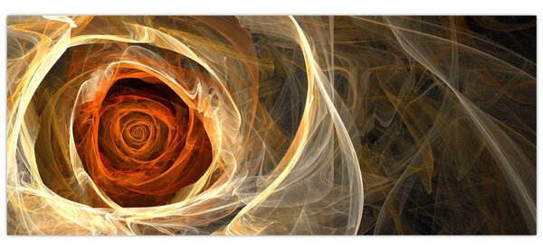 Slika - Apstraktne ruže u vatrenim bojama (120x50 cm)